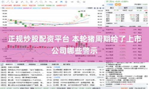 正规炒股配资平台 本轮猪周期给了上市公司哪些警示