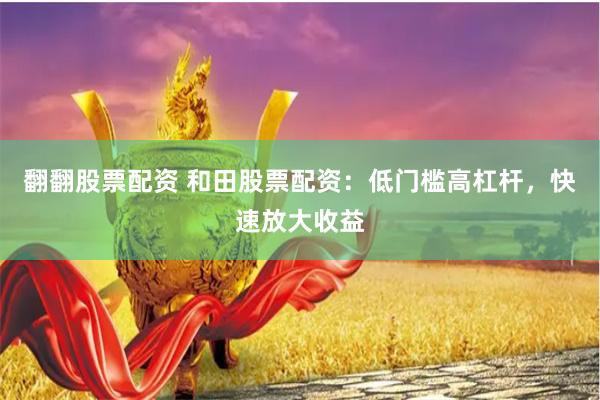 翻翻股票配资 和田股票配资：低门槛高杠杆，快速放大收益
